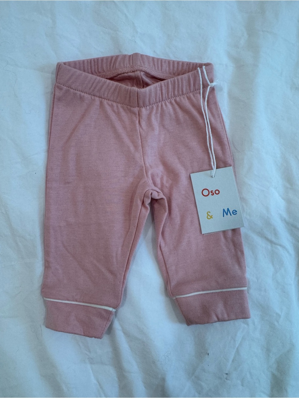 Oso & Me Baby Pink Organic Cotton Joggers